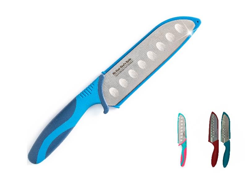 Cooking with Kids 4.5" 1 High Carbon Stainless Steel Knife with Safety Shield