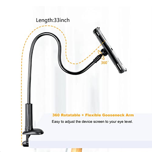 SRMATE 33in 8541533479 Clamp Mount Tablet Holder - Black