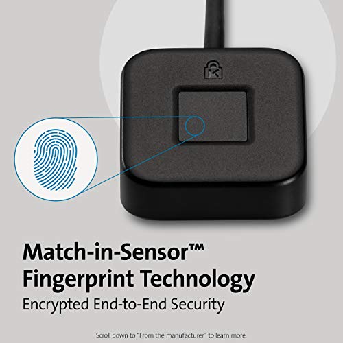 Kensington 5.2 x 4.6 x 1.8 inches K62330WW Desktop Fingerprint Reader - USB