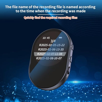 QWTYUT 128GB V18-128GB Digital Voice Recorder USB-C Mono WAV 1.4" Screen 9800h