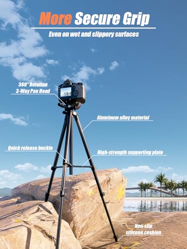 Jishane 71 Inches 831H Camera Tripod Complete Set