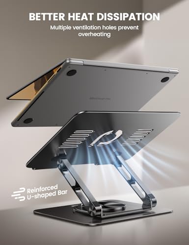 Lamicall Adjustable Laptop Stand STDL04-US-B Aluminum Small Desk Stand
