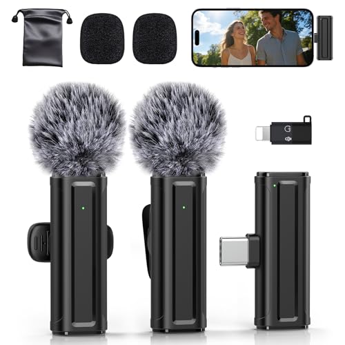 Pufazest Wireless Lavalier Microphone J23 32 kHz 2 Channels Omnidirectional
