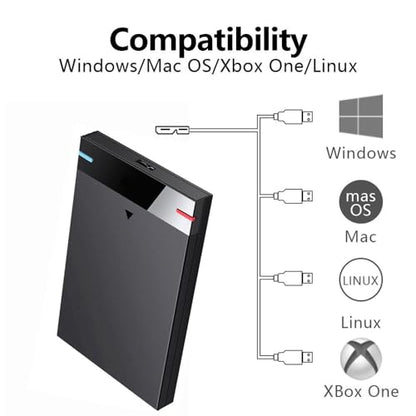 HWAYO 250GB 2.5 Inch Portable External Hard Drive USB3.0 HDD