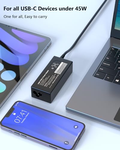 Nivjuky 45W USB Type C Laptop Charger Model LX-45W Input: 120V 60Hz