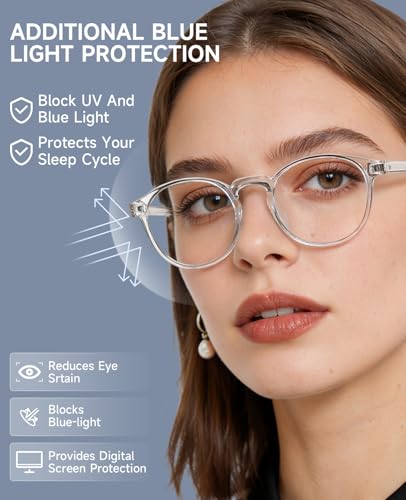 CNLO 1 Count 6126C3 Lightweight Full Rim Blue Light Blocking Glasses