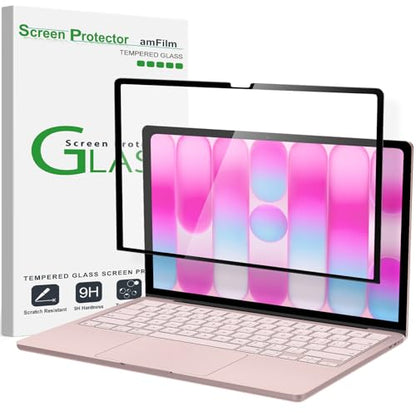 amFilm MacBook Neo 13-Inch Screen Protector MBN-13-GLS-BLK 13" 9H Tempered Glass