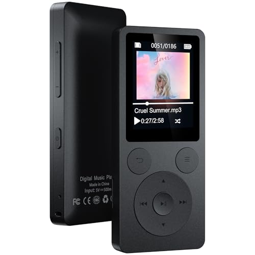 ODEJOI 64GB X91 MP3 Player 1.8" LCD Display Bluetooth 5.3
