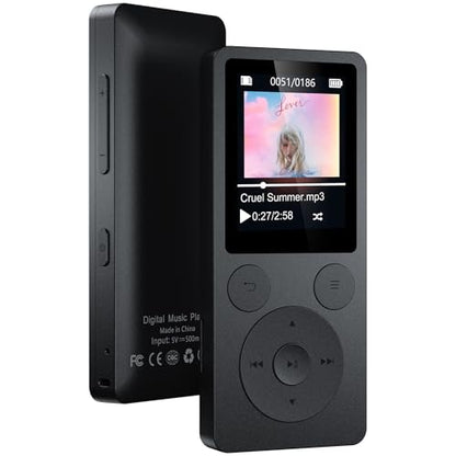 ODEJOI 64GB X91 MP3 Player 1.8" LCD Display Bluetooth 5.3