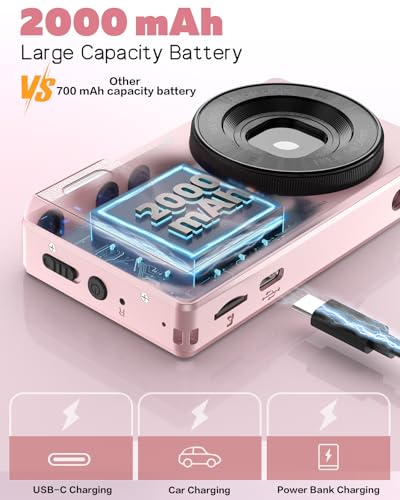 Vitaler 32GB A61 64MP 4K UHD Digital Camera Compact Point & Shoot