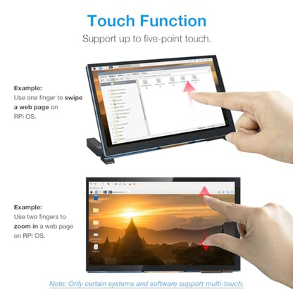 Hosyond 7 Inch Touchscreen IPS DSI Display 800x480 Pixels 60 Hz LCD Monitor