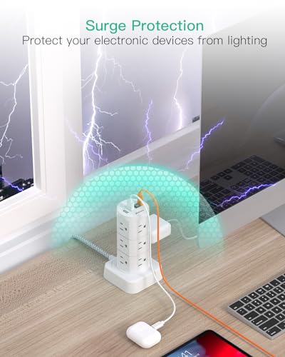 Mifaso 16 Outlets Tower Power Strip Model MFS6083-X 125 Volts 15 Amps