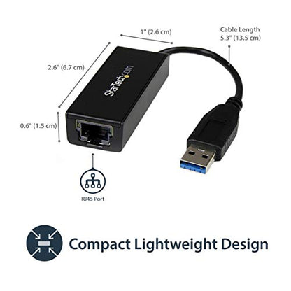 StarTech USB 3.0 to Gigabit Ethernet NIC Adapter USB31000S 1 Gigabit Ethernet Adapter