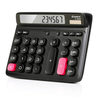 Comix 7.28" x 5.9" A-WM-C-2031BK LCD Standard Function Calculator
