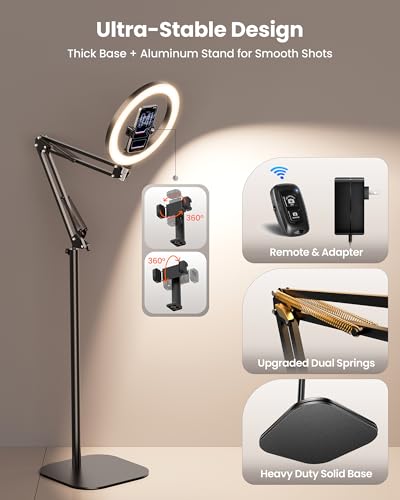Evershop 10 inch 621A 1800 Lumens Overhead Phone Tripod Light