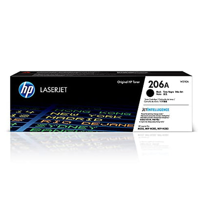 HP 206A Black Toner Cartridge W2110A | 1350 Page Yield | Compatible with Color LaserJet Pro Series