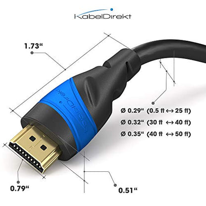KabelDirekt 1.8 M 267 HDMI Cable 8K/10K Resolution 120Hz Male-to-Male