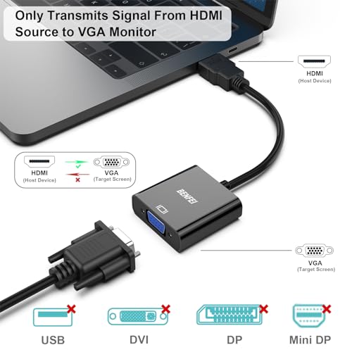 BENFEI HDMI to VGA Adapter 000155black 1920x1080 60Hz Adapter