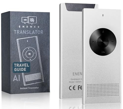 Enence V3 Pocket Language Translator Device, 4.92 x 2.64 x 1.5 inches, 2.92 ounces, Lithium Ion Battery