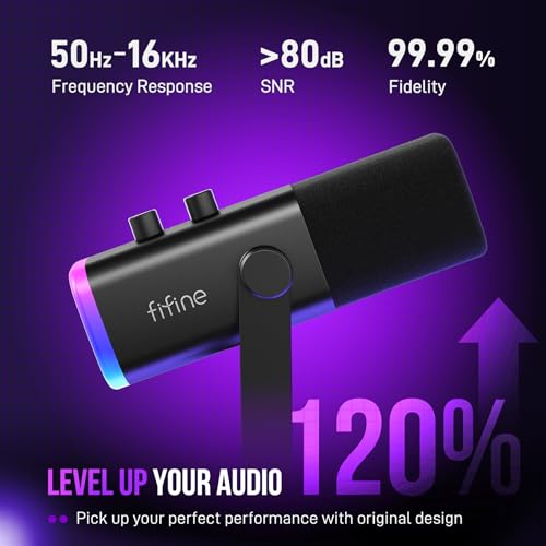 FIFINE AM8T Dynamic Microphone Kit with USB/XLR Connectivity