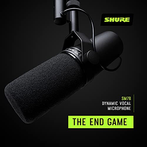 Shure SM7B Dynamic Microphone 1 Channel Unidirectional XLR 150 Ohms