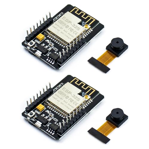 Hosyond ESP32-CAM C890-2PCS 2.4 GHz Dual-Core Development Board 240 MHz Wi-Fi Bluetooth 8 MB Storage