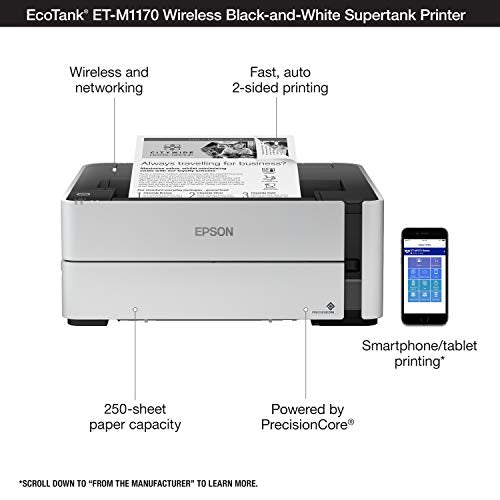 Epson EcoTank ET-M1170 Wireless Monochrome Multifunction Printer