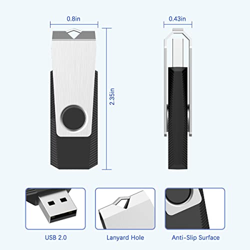 RAOYI 32GB USB 2.0 Flash Drive U666-Black-32G