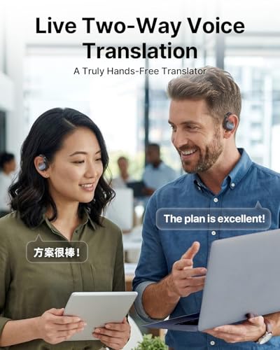 TRANSAI Wireless Earbuds G1 Translator 157 Languages Real-Time 3-in-1