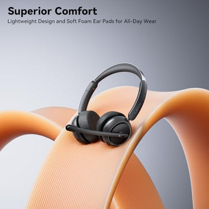 LEVN Wireless Headset LE-HS013 Wireless Bluetooth 5.2 with Noise Cancellation and Mute Feature