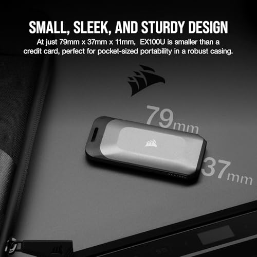 Corsair EX100U 2TB Portable USB 3.2 Gen 2×2 External SSD
