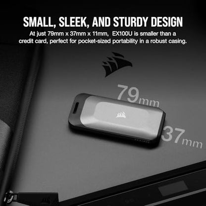 Corsair EX100U 2TB Portable USB 3.2 Gen 2×2 External SSD