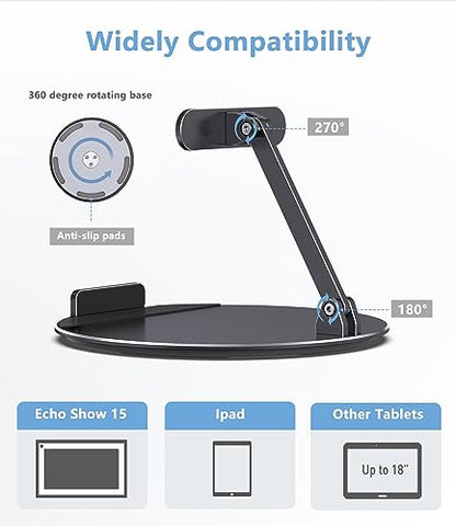 Almoz Adjustable V8 Gimbal Tablet Stand Black