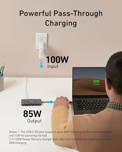 Anker 8-In-1 USB-C Hub A83830A1 Data Adapter Ethernet with HDMI 4K 60Hz
