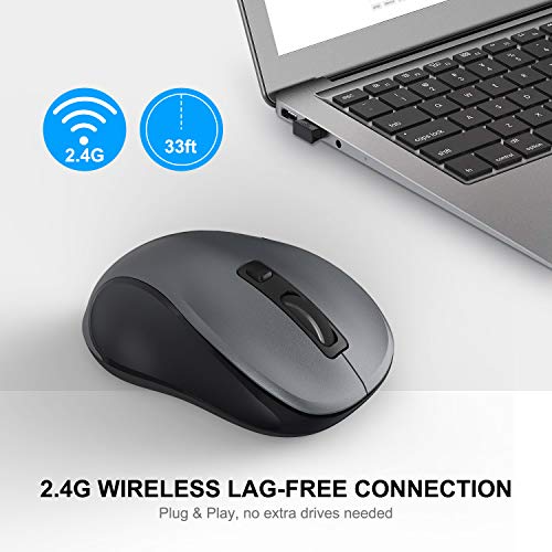 WisFox Wireless Mouse M01 2.4GHz Optical 1600 DPI (Grey)