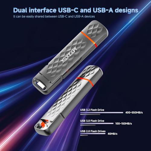 MXZXSX 128GB MQ-100 External SSD USB 3.2 Gen 2 Type-C Storage Drive