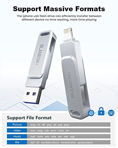 BLANBOK+ 256GB BLA2508 USB 3.0 Lightning Flash Drive