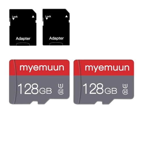 myemuun 128GB Micro Memory Card Class 10 MicroSDXC Red