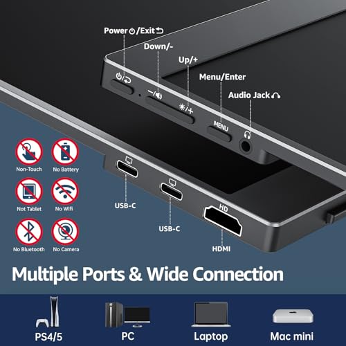 cocopar 15.6 Inch Y156FH7S 1920x1080 60Hz IPS LCD Portable Monitor