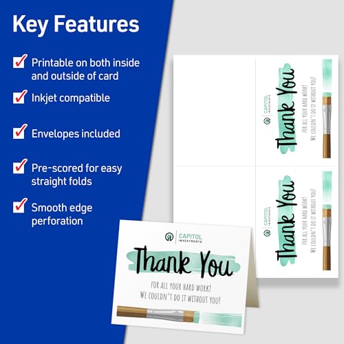 Avery 4.25" x 5.5" Matte White Note Cards with Envelopes Model 8315