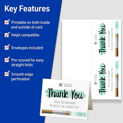 Avery 4.25" x 5.5" Matte White Note Cards with Envelopes Model 8315