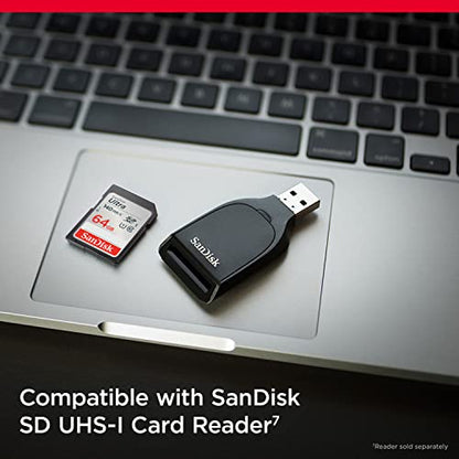 SanDisk 64GB Ultra SDXC UHS-I Memory Card - 64GB, 140MB/s Read Speed, Class 10, SD Card - SDSDUNB-064G-GN6IN
