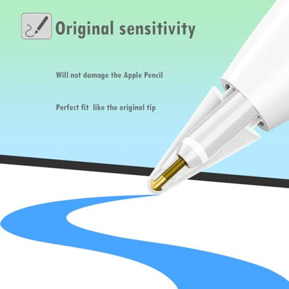 SIXFU 6 Pack Apple Pencil Tips Compatible with 1st, 2nd Generation and USB-C Devices