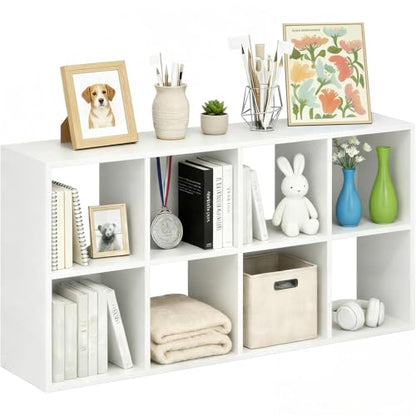 SageNest 8-Cube Storage Organizer Shelf SG-VK-SJ-8WT Freestanding White