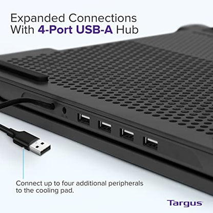 Targus Laptop Cooling Pad 17-inch Dual Fan USB Hub AWE81US