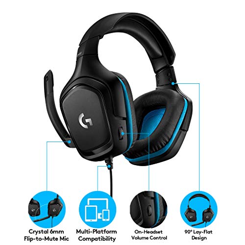 Logitech G 1.2 Pounds 981-000769 DTS:X 7.1 Surround Sound Wired PC Headset