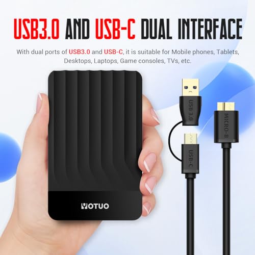 YOTUO 500GB SY-HDD01 External Hard Drive USB 3.0 Black