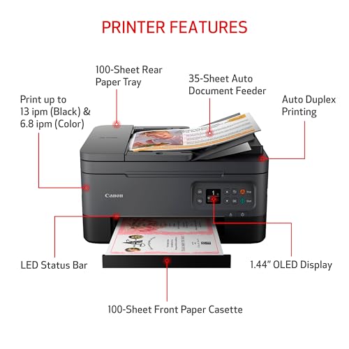 Canon PIXMA TR7020a Inkjet Printer 4800 x 1200 dpi Wireless Auto Document Feeder