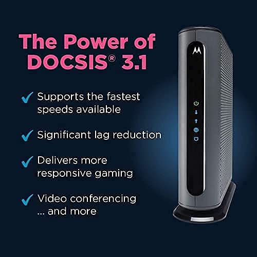 Motorola MG8702 4 Ports DOCSIS 3.1 Cable Modem Router 3200Mbps Ethernet Wi-Fi Ethernet