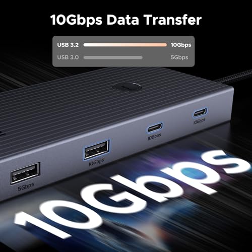 UGREEN 9 Port USB C Hub 4K HDMI Gigabit Ethernet 100W Power Delivery 75028